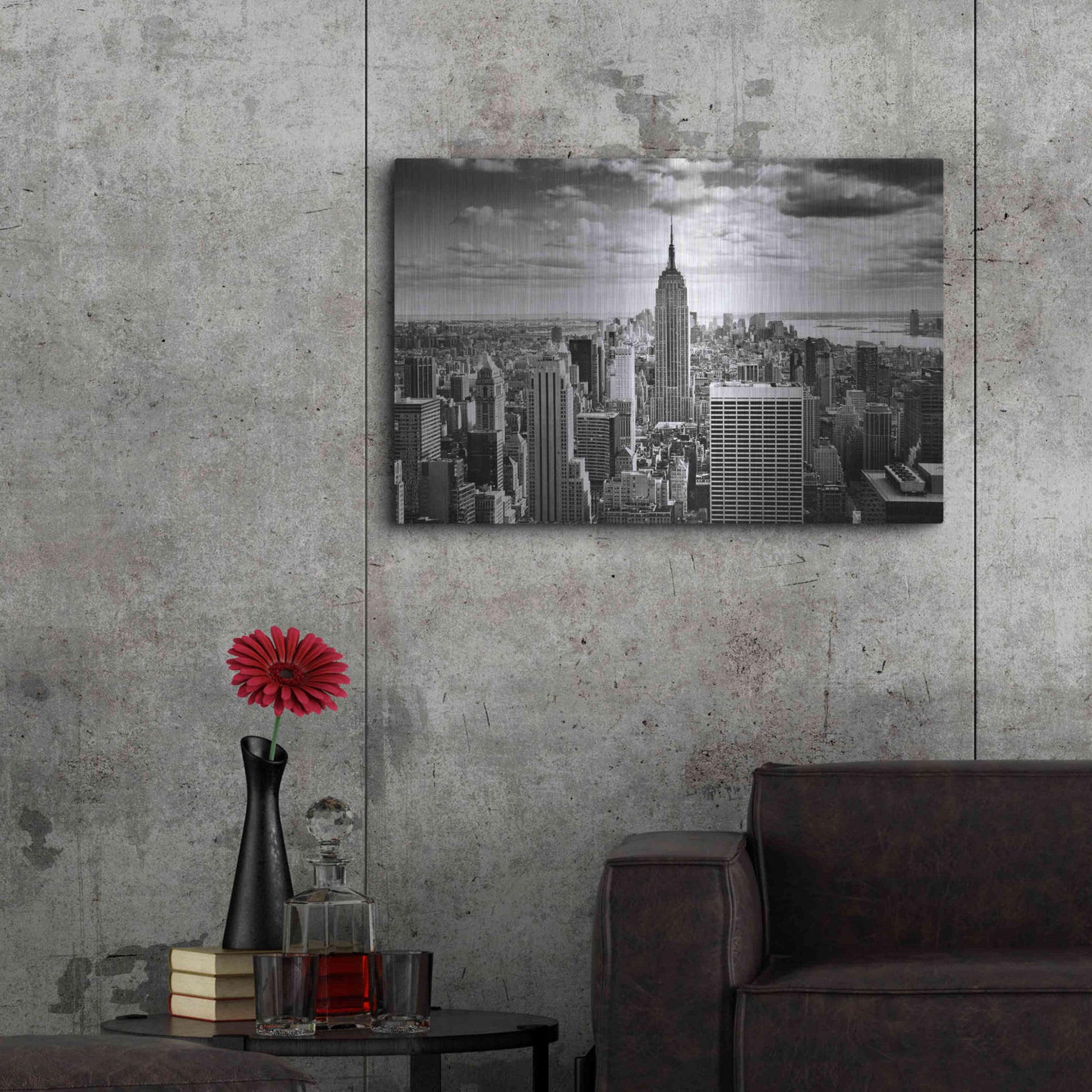 Luxe Metal Art 'NYC Downtown' by Nina Papiorek, Metal Wall Art,36x24
