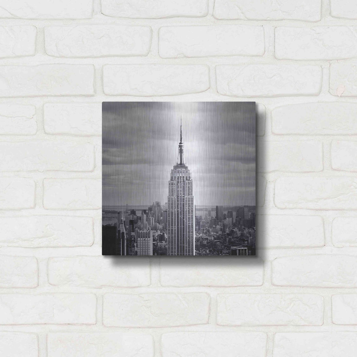 Luxe Metal Art 'NYC Empire' by Nina Papiorek, Metal Wall Art,12x12