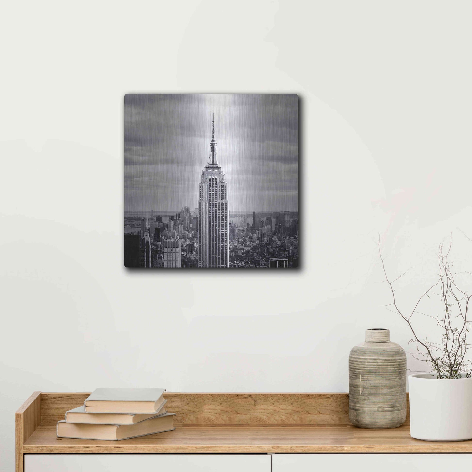 Luxe Metal Art 'NYC Empire' by Nina Papiorek, Metal Wall Art,12x12