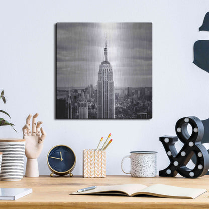 Luxe Metal Art 'NYC Empire' by Nina Papiorek, Metal Wall Art,12x12