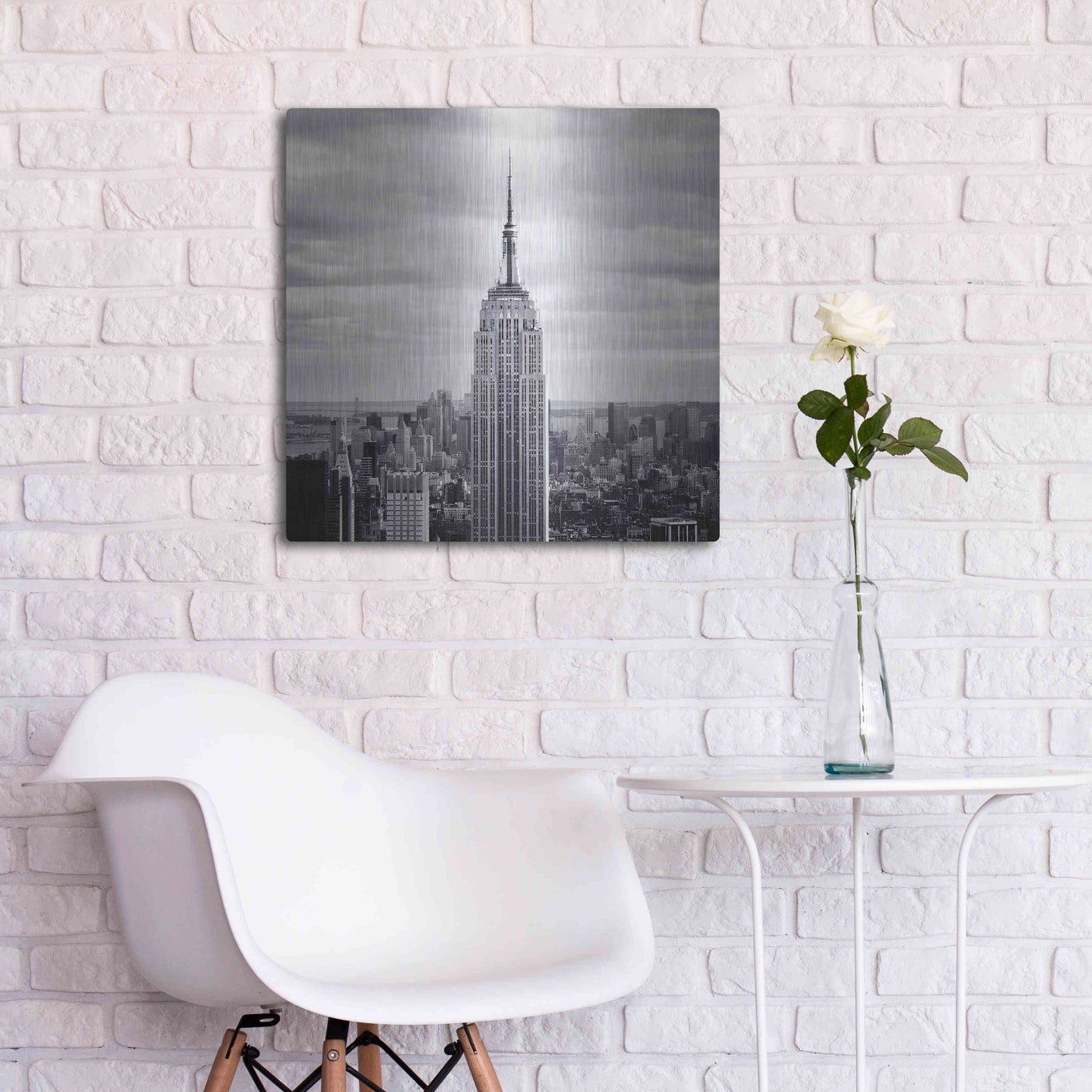 Luxe Metal Art 'NYC Empire' by Nina Papiorek, Metal Wall Art,24x24