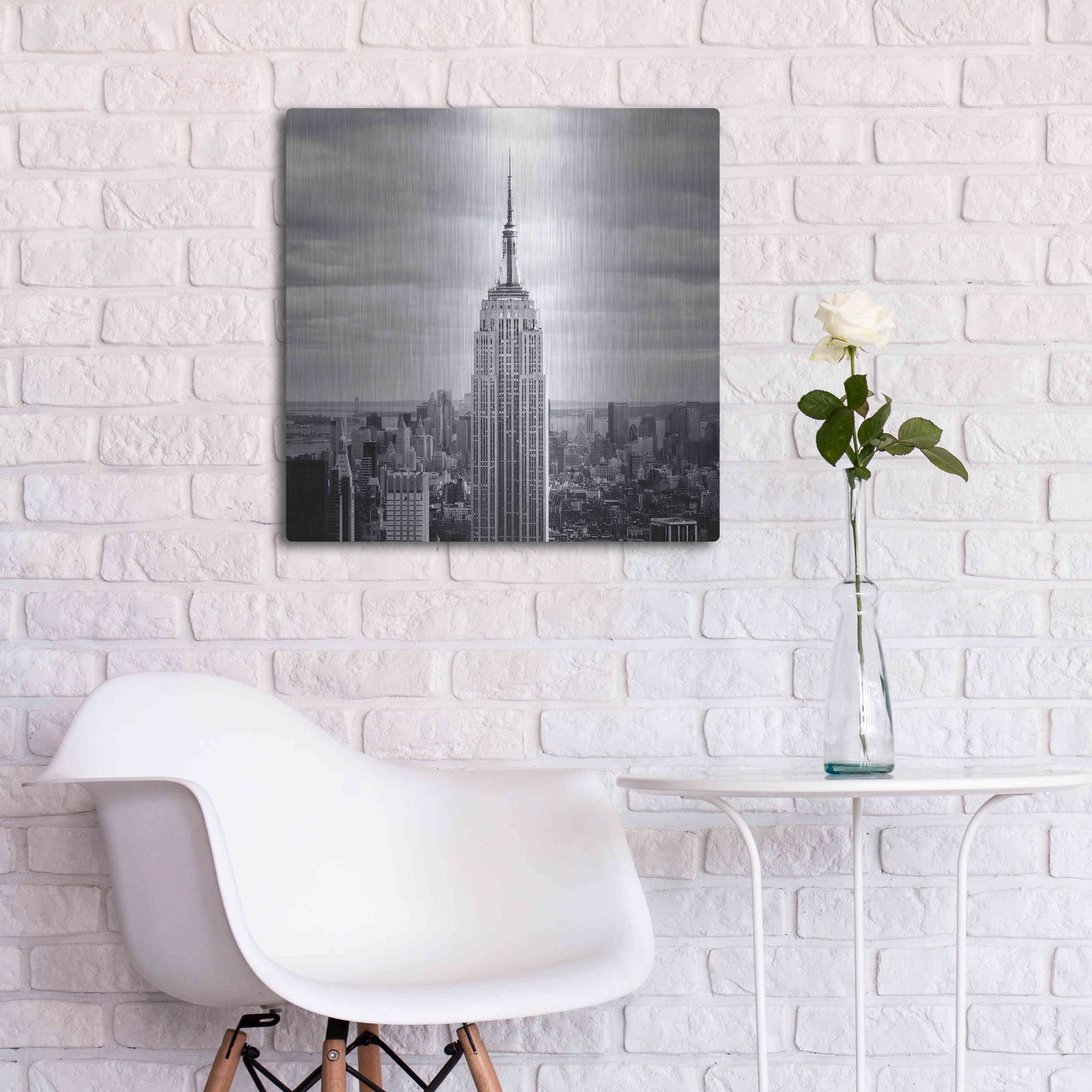 Luxe Metal Art 'NYC Empire' by Nina Papiorek, Metal Wall Art,24x24