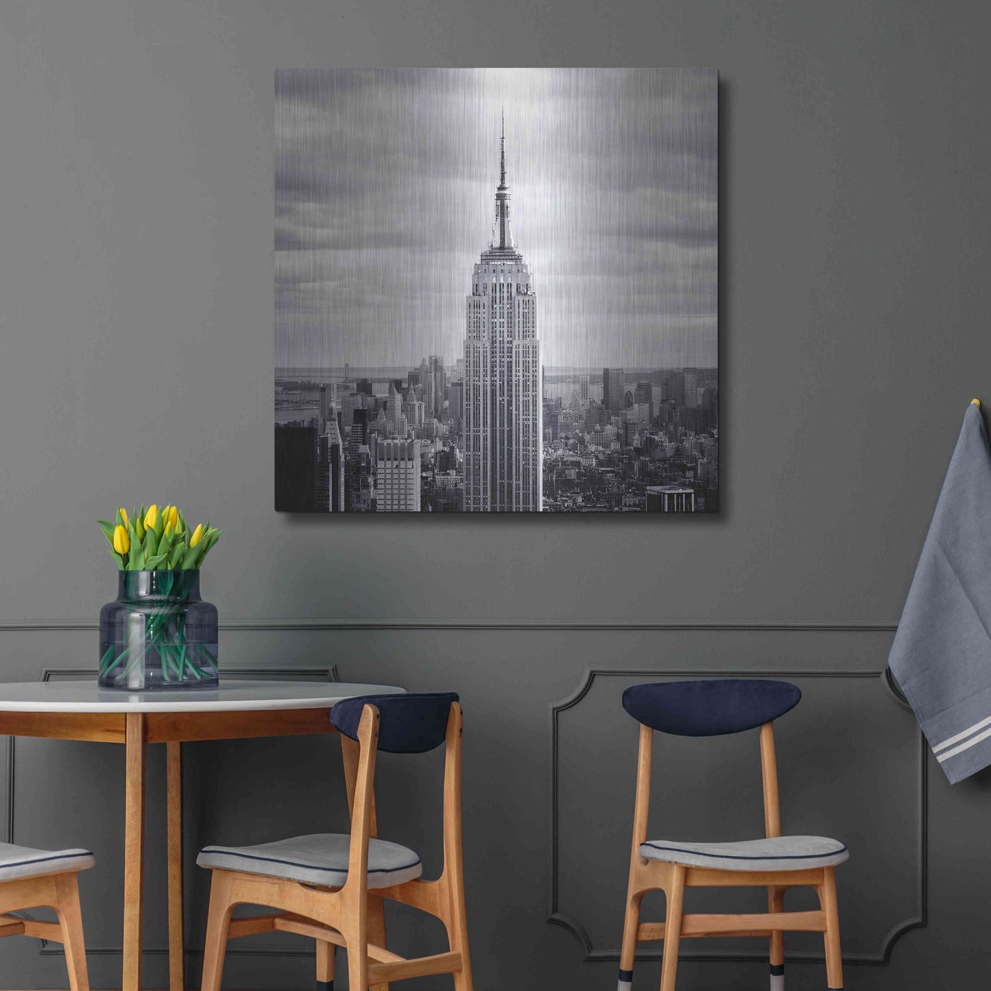 Luxe Metal Art 'NYC Empire' by Nina Papiorek, Metal Wall Art,36x36