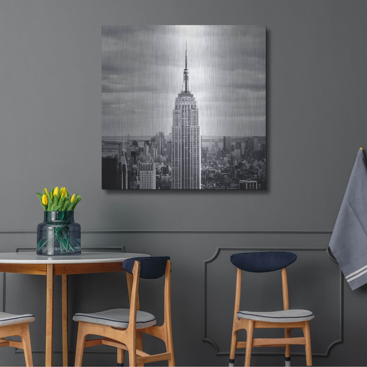 'NYC Empire' by Nina Papiorek – Metal Wall Art, 36x36 room view