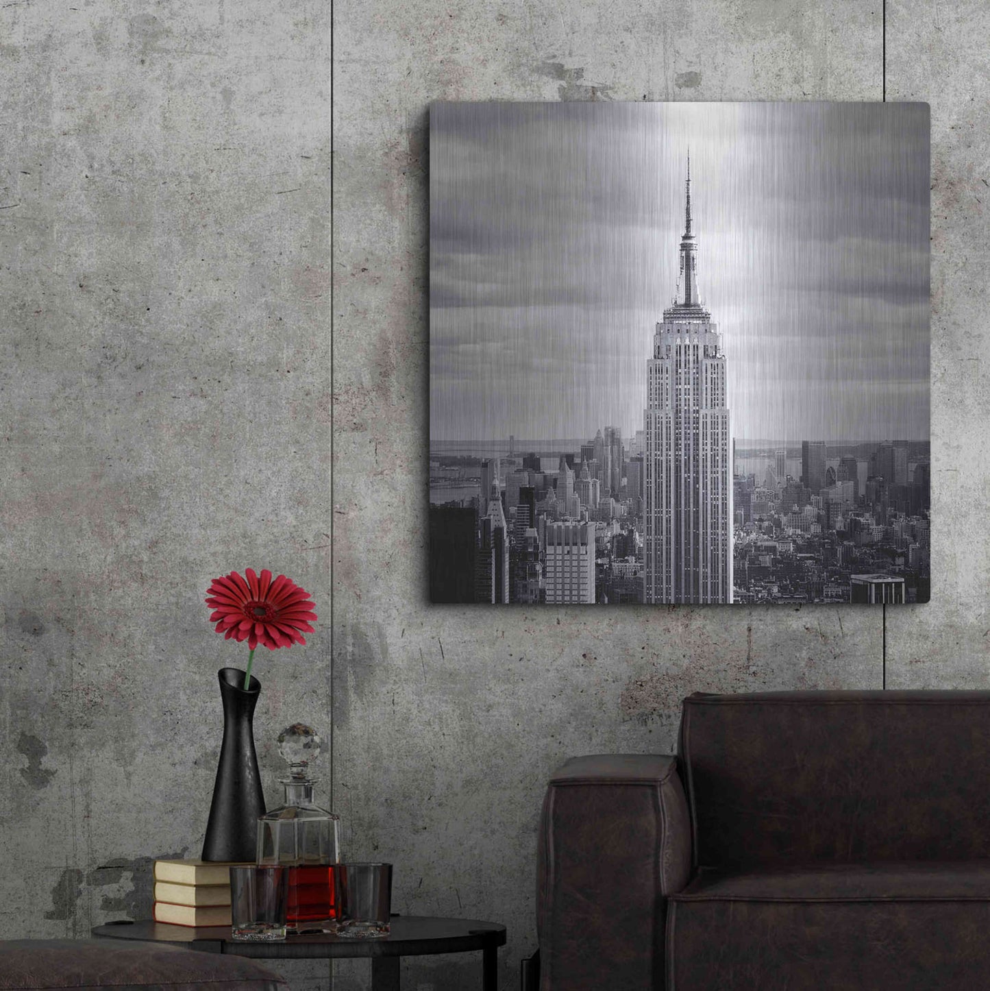 Luxe Metal Art 'NYC Empire' by Nina Papiorek, Metal Wall Art,36x36