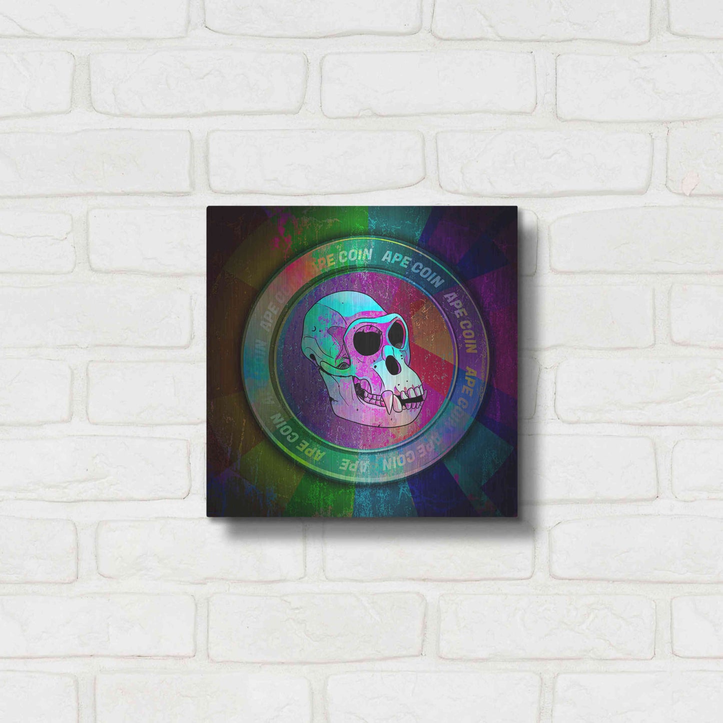 Luxe Metal Art 'Ape Crypto Coin' by Luxe Portfolio, Metal Wall Art,12x12