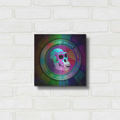 Luxe Metal Art 'Ape Crypto Coin' by Luxe Portfolio, Metal Wall Art,12x12