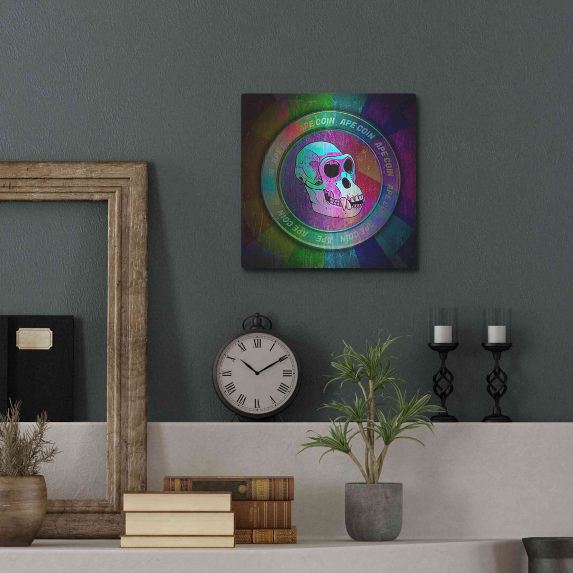 Luxe Metal Art 'Ape Crypto Coin' by Luxe Portfolio, Metal Wall Art,12x12