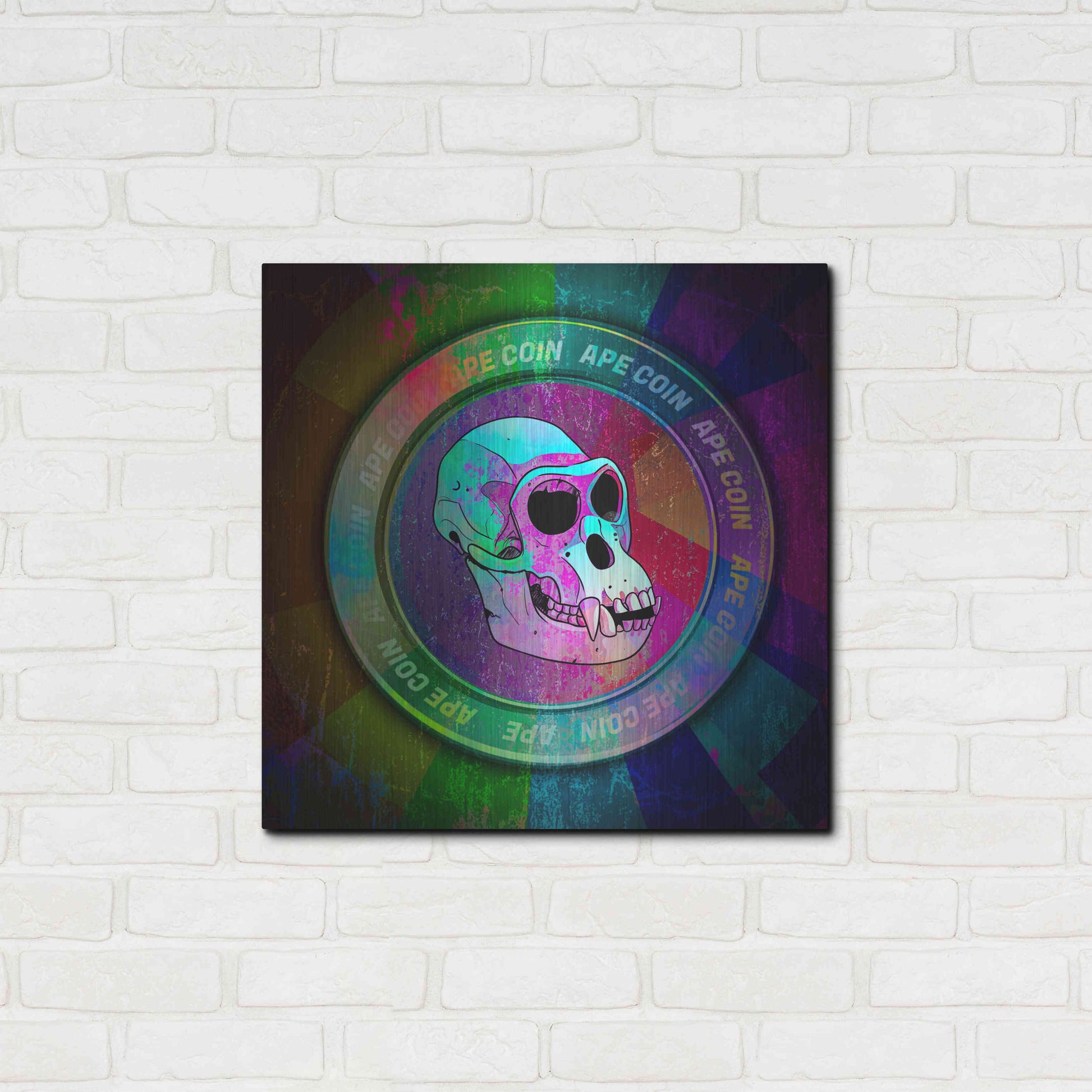 Luxe Metal Art 'Ape Crypto Coin' by Luxe Portfolio, Metal Wall Art,24x24