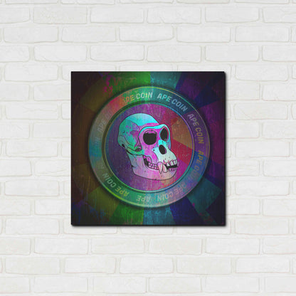 Luxe Metal Art 'Ape Crypto Coin' by Luxe Portfolio, Metal Wall Art,24x24