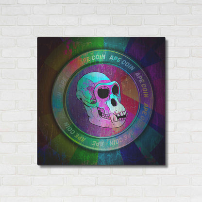 Luxe Metal Art 'Ape Crypto Coin' by Luxe Portfolio, Metal Wall Art,36x36