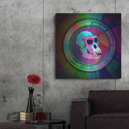 Luxe Metal Art 'Ape Crypto Coin' by Luxe Portfolio, Metal Wall Art,36x36