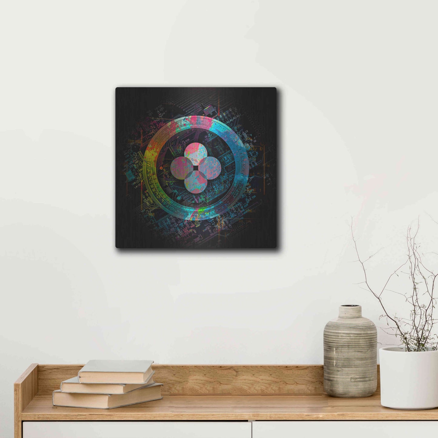 Luxe Metal Art 'OKB Crypto Giga Coin' by Luxe Portfolio, Metal Wall Art,12x12