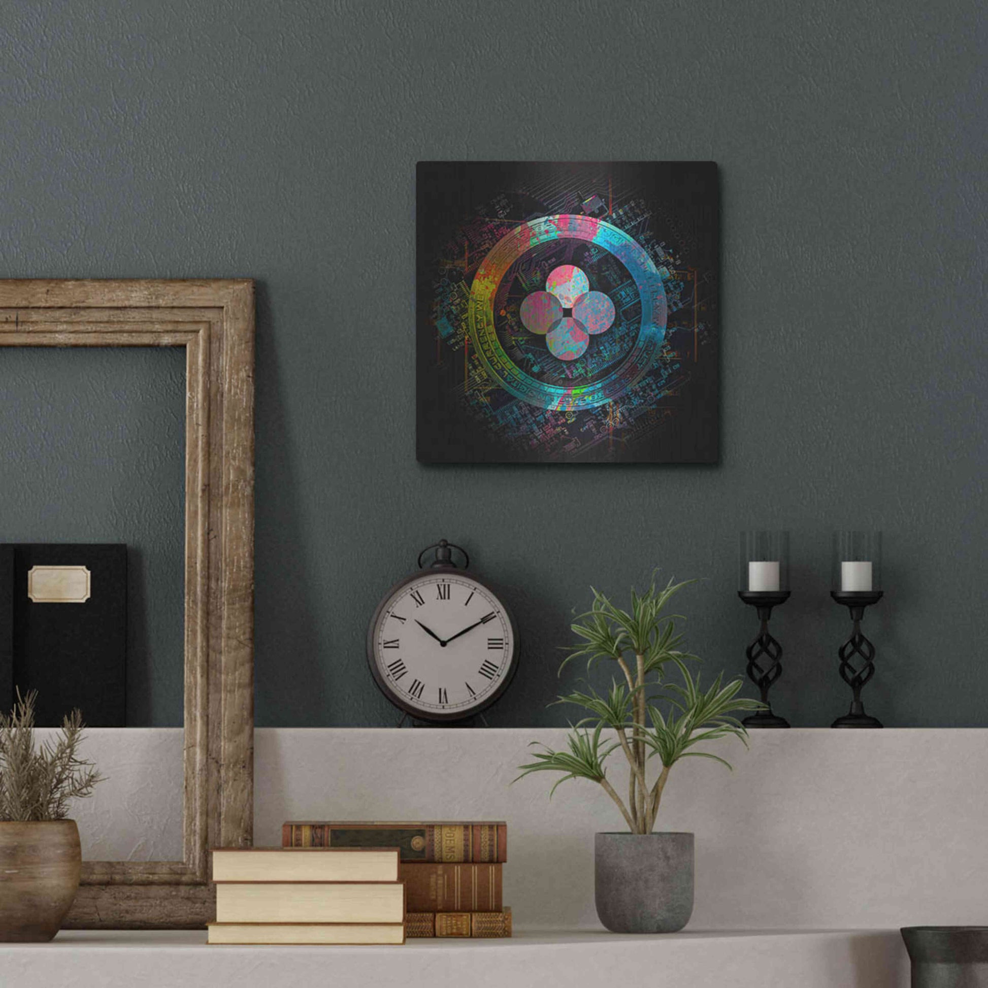 Luxe Metal Art 'OKB Crypto Giga Coin' by Luxe Portfolio, Metal Wall Art,12x12
