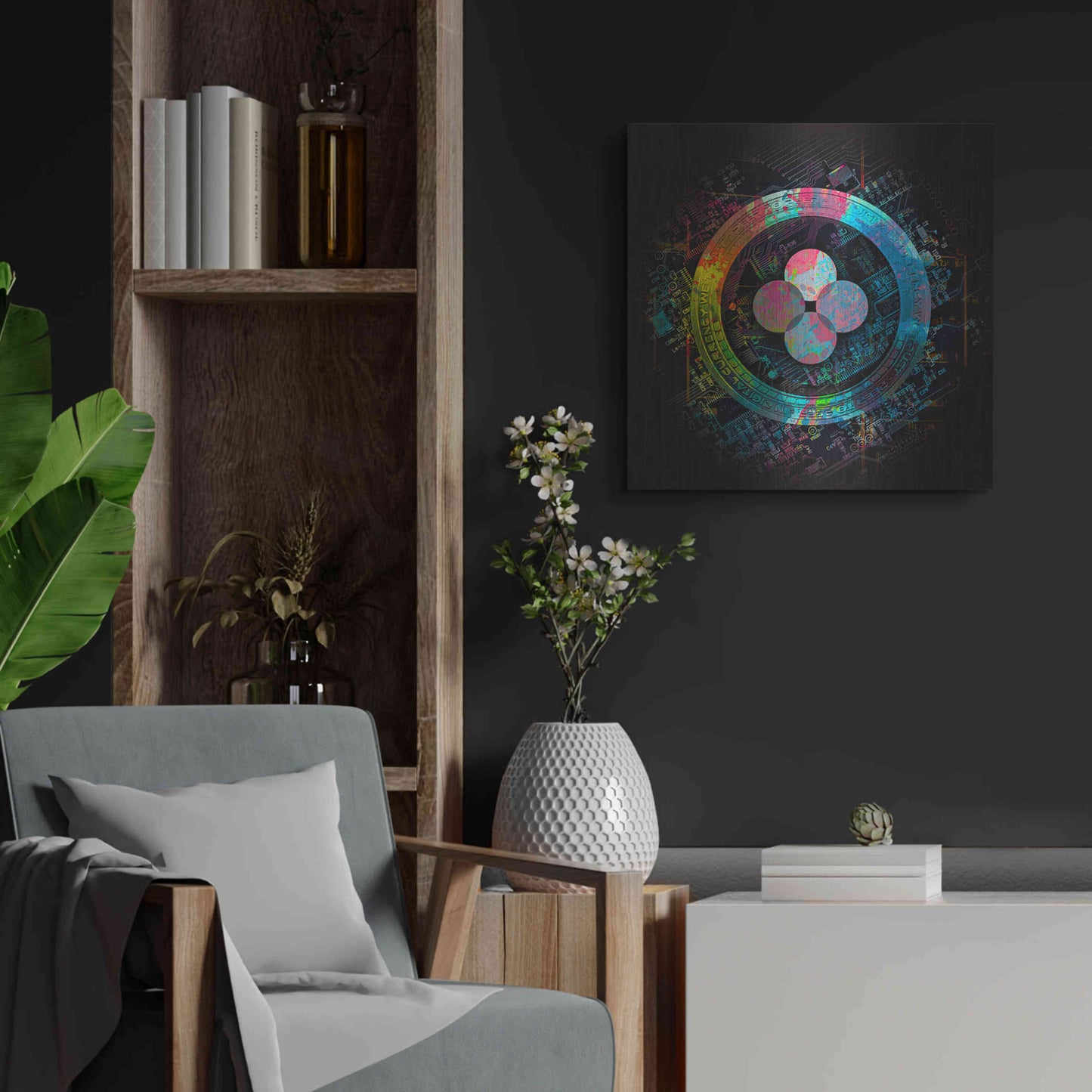Luxe Metal Art 'OKB Crypto Giga Coin' by Luxe Portfolio, Metal Wall Art,24x24