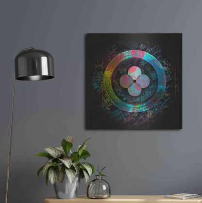 Luxe Metal Art 'OKB Crypto Giga Coin' by Luxe Portfolio, Metal Wall Art,24x24