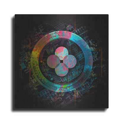 Luxe Metal Art 'OKB Crypto Giga Coin' by Luxe Portfolio, Metal Wall Art
