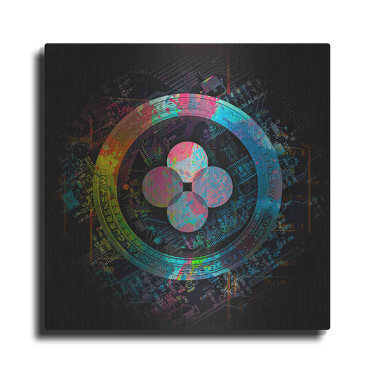 Luxe Metal Art 'OKB Crypto Giga Coin' by Luxe Portfolio, Metal Wall Art