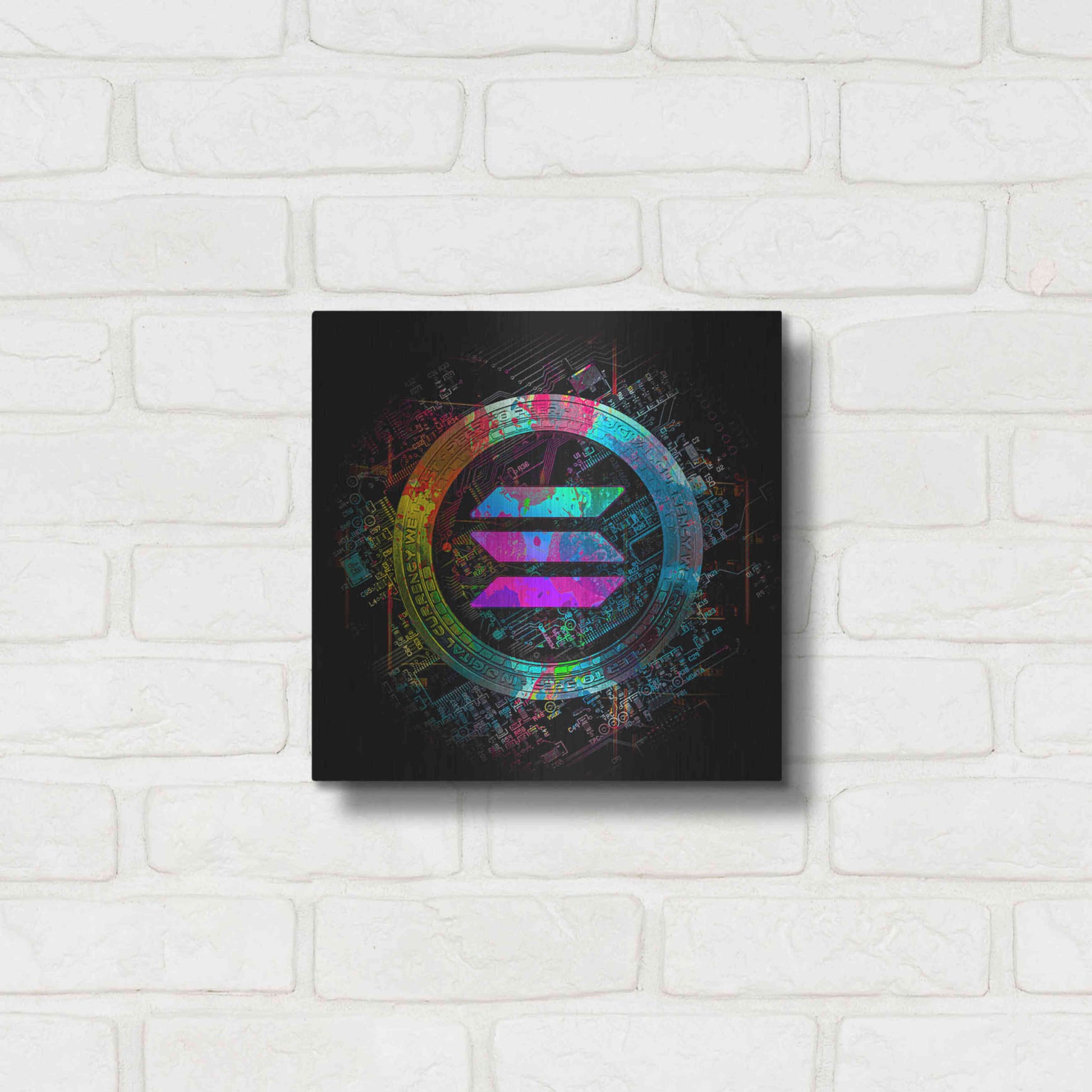 Luxe Metal Art 'Solana Crypto Giga Coin' by Luxe Portfolio, Metal Wall Art,12x12