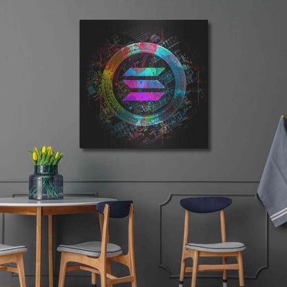 Luxe Metal Art 'Solana Crypto Giga Coin' by Luxe Portfolio, Metal Wall Art,36x36