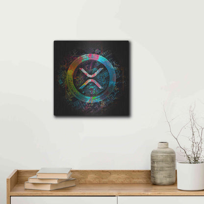 Luxe Metal Art 'XRP Crypto Giga Coin' by Luxe Portfolio, Metal Wall Art,12x12