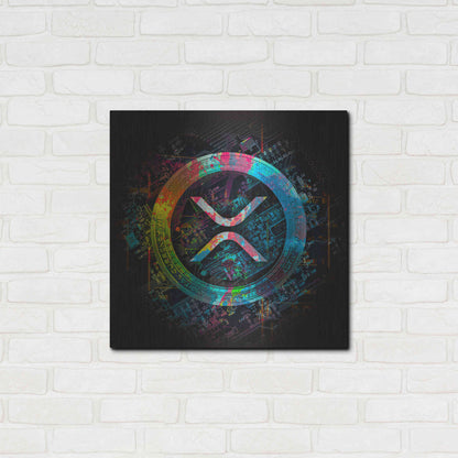 Luxe Metal Art 'XRP Crypto Giga Coin' by Luxe Portfolio, Metal Wall Art,24x24