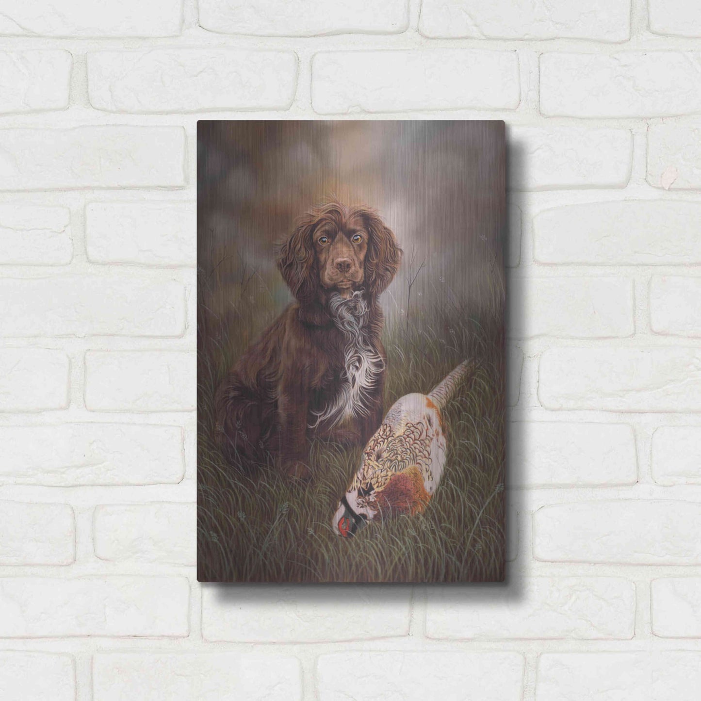 Luxe Metal Art 'Cocker Spaniel Tia' by Karie-Ann Cooper, Metal Wall Art,12x16