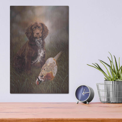 Luxe Metal Art 'Cocker Spaniel Tia' by Karie-Ann Cooper, Metal Wall Art,12x16