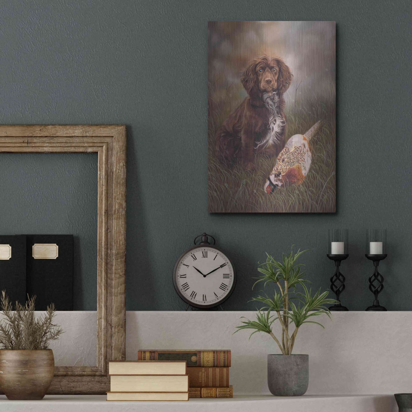 Luxe Metal Art 'Cocker Spaniel Tia' by Karie-Ann Cooper, Metal Wall Art,12x16