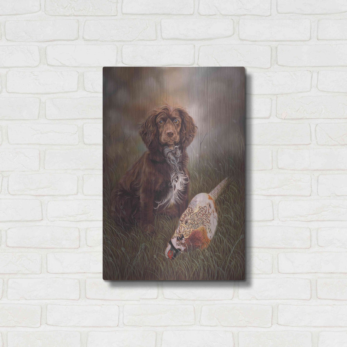 Luxe Metal Art 'Cocker Spaniel Tia' by Karie-Ann Cooper, Metal Wall Art,16x24