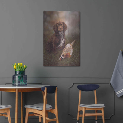 Luxe Metal Art 'Cocker Spaniel Tia' by Karie-Ann Cooper, Metal Wall Art,24x36