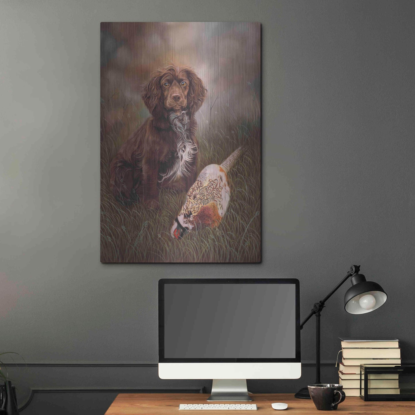 Luxe Metal Art 'Cocker Spaniel Tia' by Karie-Ann Cooper, Metal Wall Art,24x36