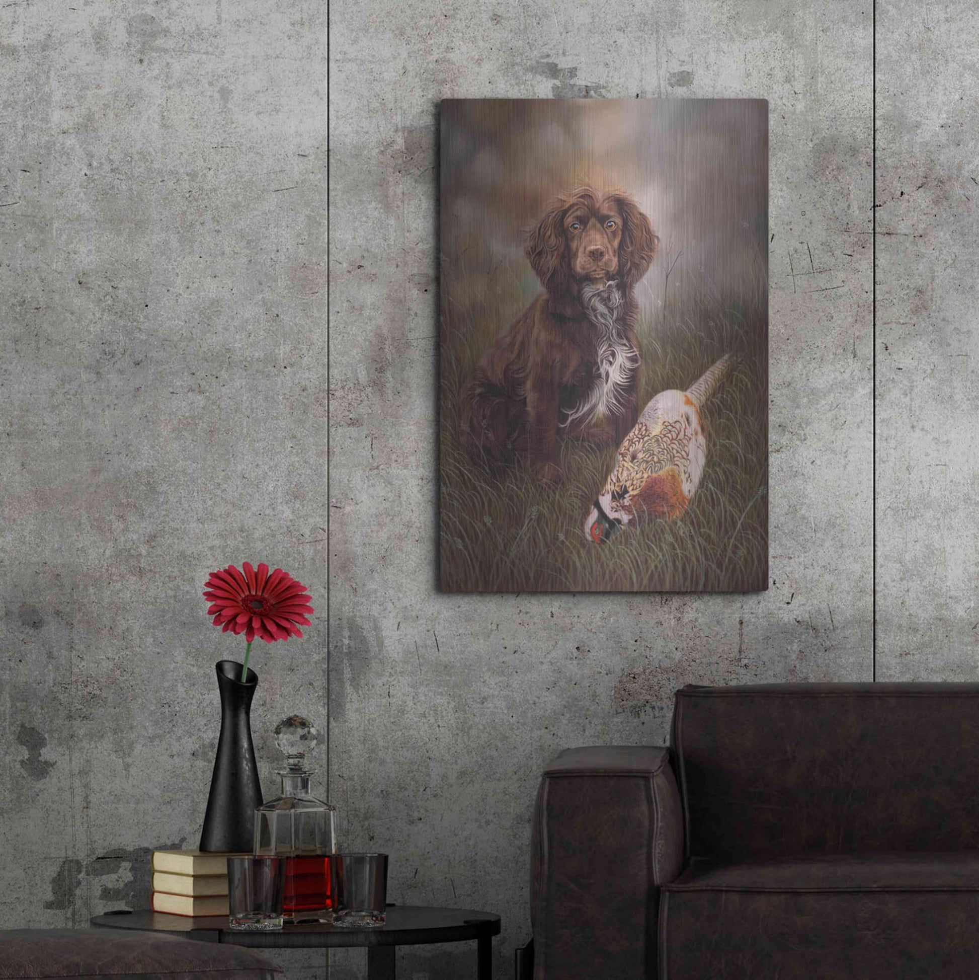 Luxe Metal Art 'Cocker Spaniel Tia' by Karie-Ann Cooper, Metal Wall Art,24x36