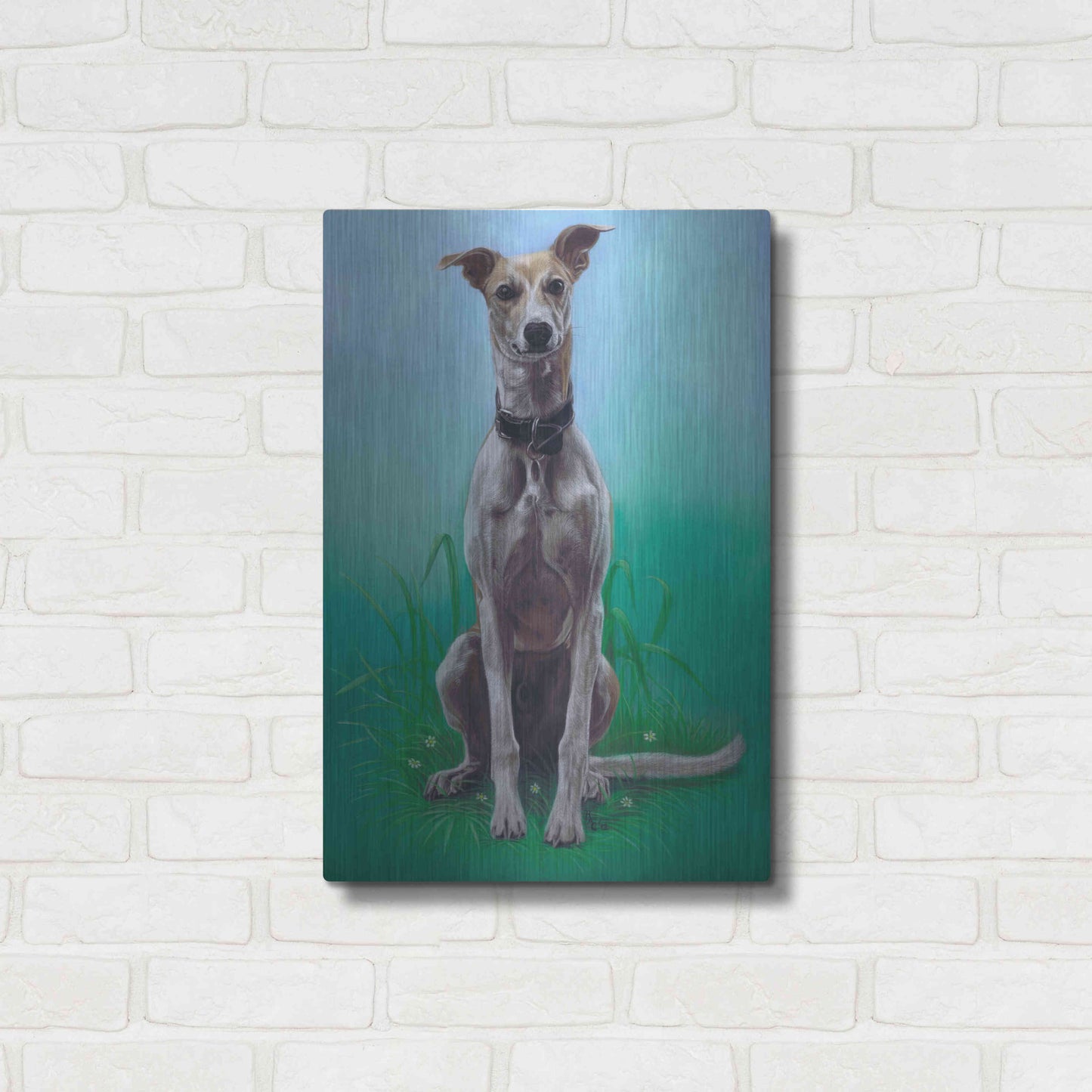 Luxe Metal Art 'Lurcher Jaeger' by Karie-Ann Cooper, Metal Wall Art,16x24