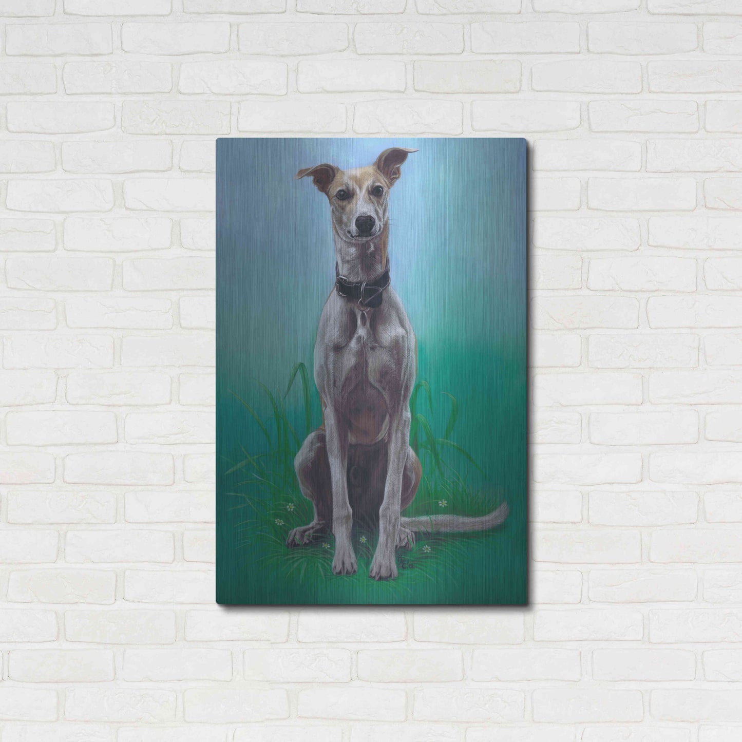 Luxe Metal Art 'Lurcher Jaeger' by Karie-Ann Cooper, Metal Wall Art,24x36