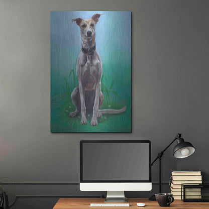 Luxe Metal Art 'Lurcher Jaeger' by Karie-Ann Cooper, Metal Wall Art,24x36