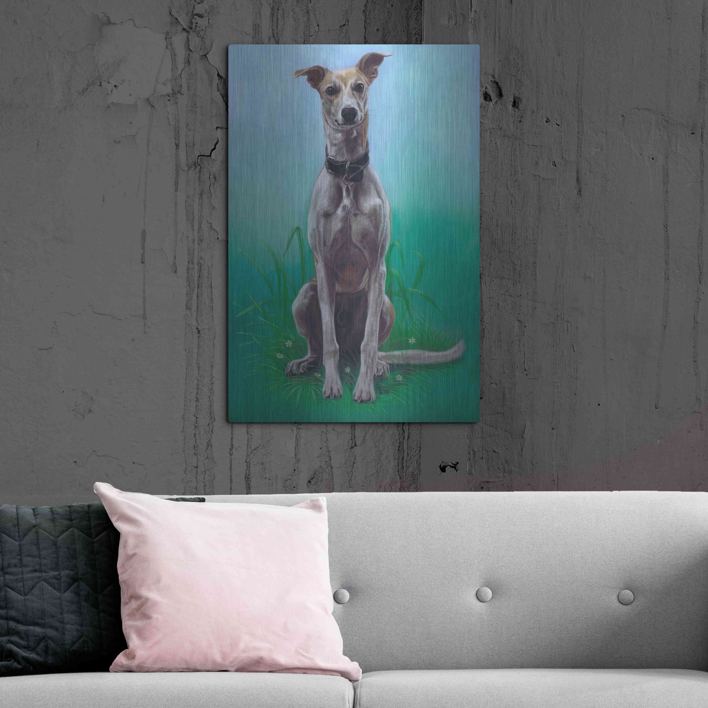 Luxe Metal Art 'Lurcher Jaeger' by Karie-Ann Cooper, Metal Wall Art,24x36