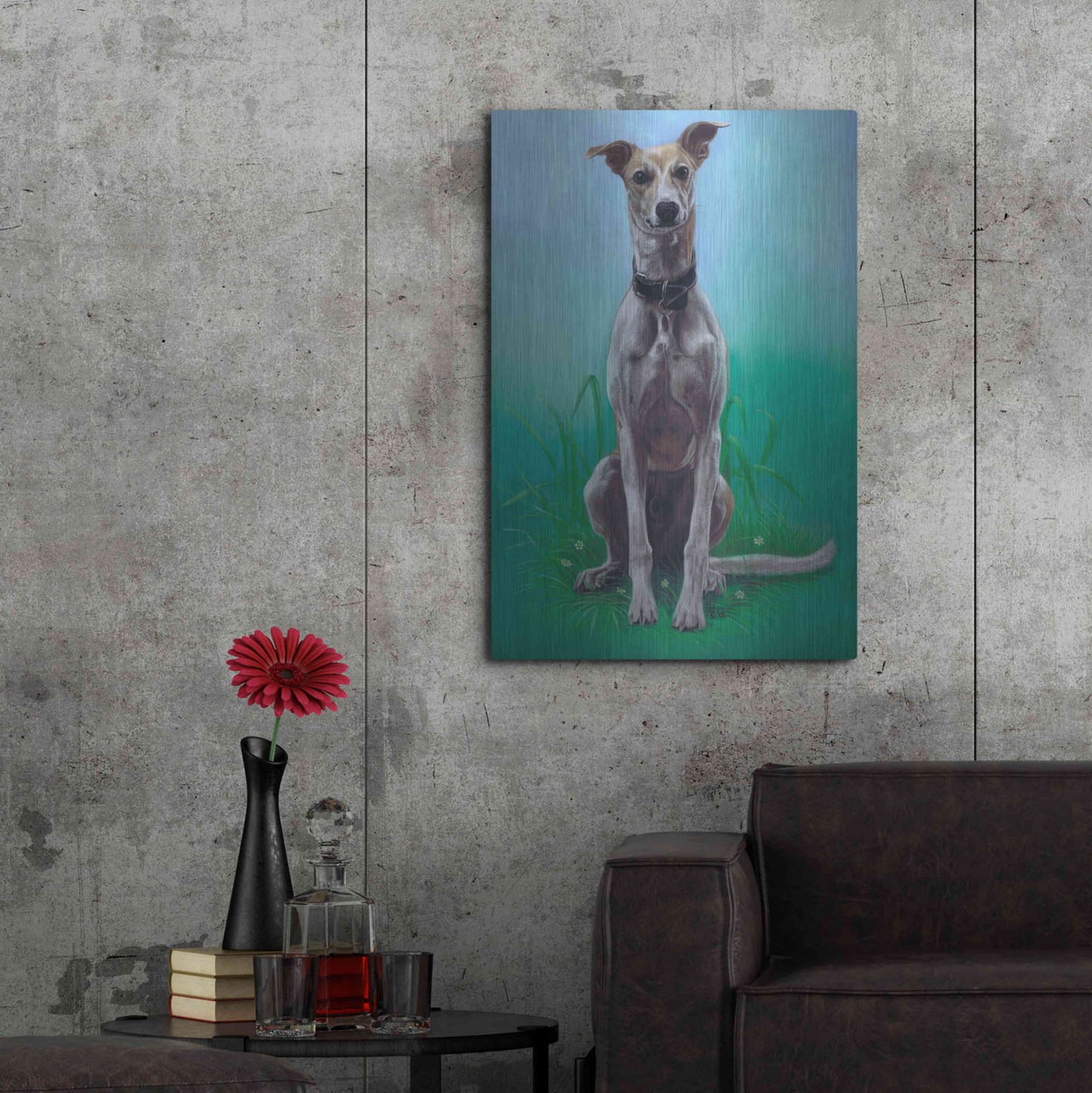 Luxe Metal Art 'Lurcher Jaeger' by Karie-Ann Cooper, Metal Wall Art,24x36