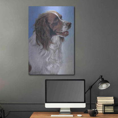 Luxe Metal Art 'Springer Spaniel Brodie' by Karie-Ann Cooper, Metal Wall Art,24x36