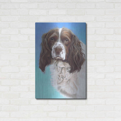 Luxe Metal Art 'Sprinter Spaniel Zac' by Karie-Ann Cooper, Metal Wall Art,24x36