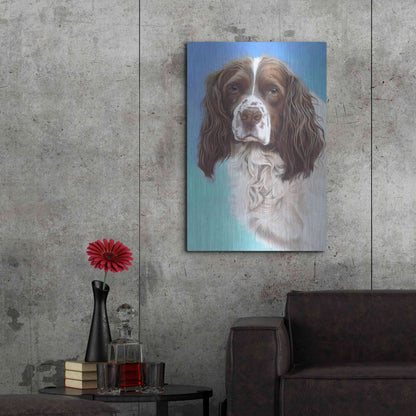 Luxe Metal Art 'Sprinter Spaniel Zac' by Karie-Ann Cooper, Metal Wall Art,24x36