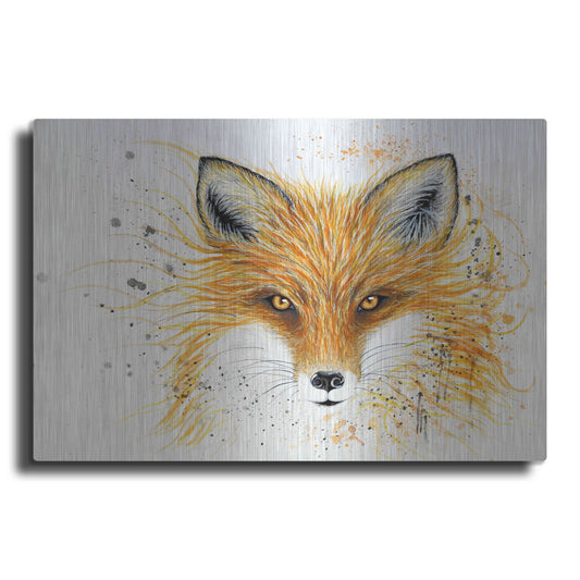 Luxe Metal Art 'Fox Fire' by Michelle Faber, Metal Wall Art