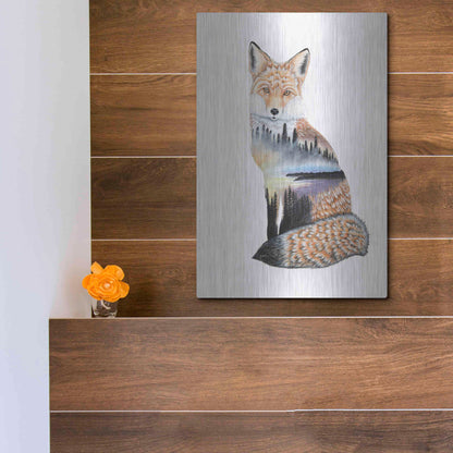 Luxe Metal Art 'Fox Lake landscape' by Michelle Faber, Metal Wall Art,12x16
