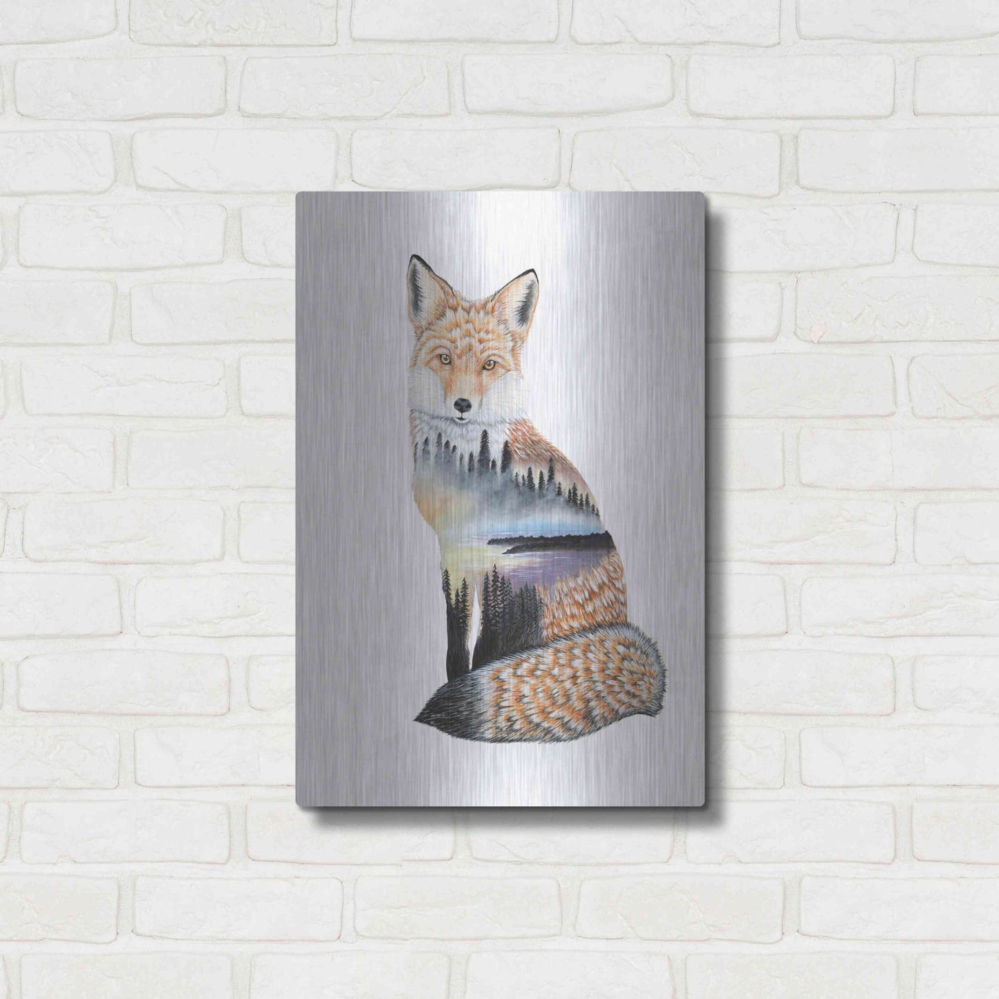 Luxe Metal Art 'Fox Lake landscape' by Michelle Faber, Metal Wall Art,16x24