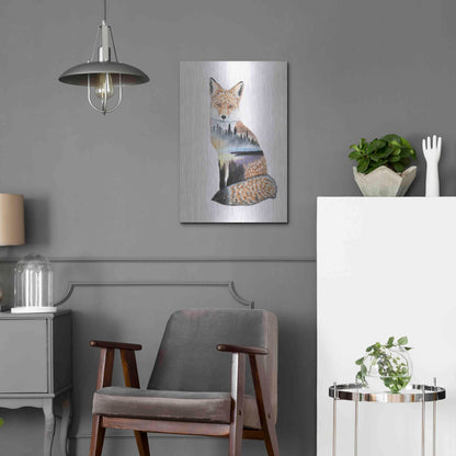 Luxe Metal Art 'Fox Lake landscape' by Michelle Faber, Metal Wall Art,16x24