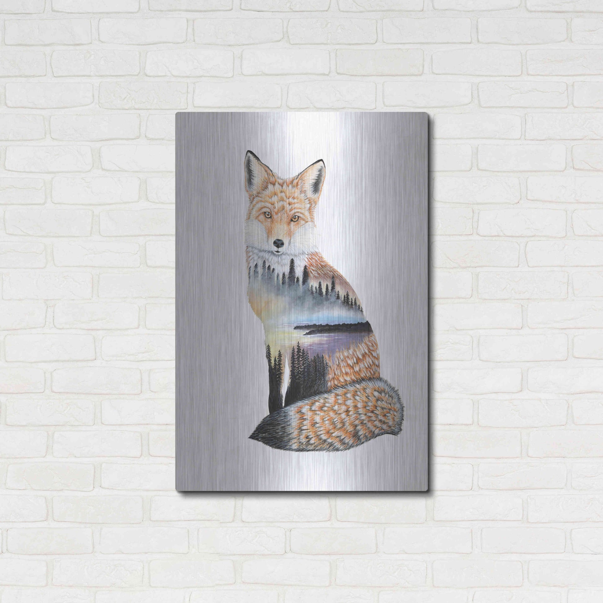 Luxe Metal Art 'Fox Lake landscape' by Michelle Faber, Metal Wall Art,24x36