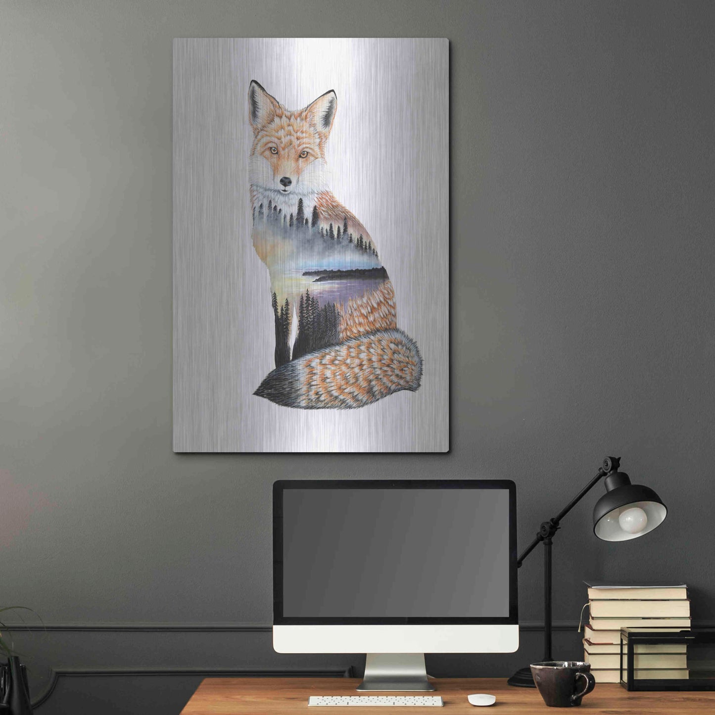 Luxe Metal Art 'Fox Lake landscape' by Michelle Faber, Metal Wall Art,24x36