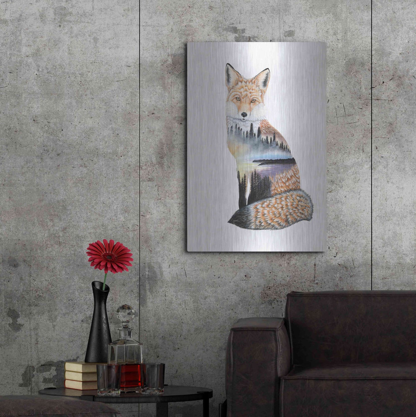 Luxe Metal Art 'Fox Lake landscape' by Michelle Faber, Metal Wall Art,24x36