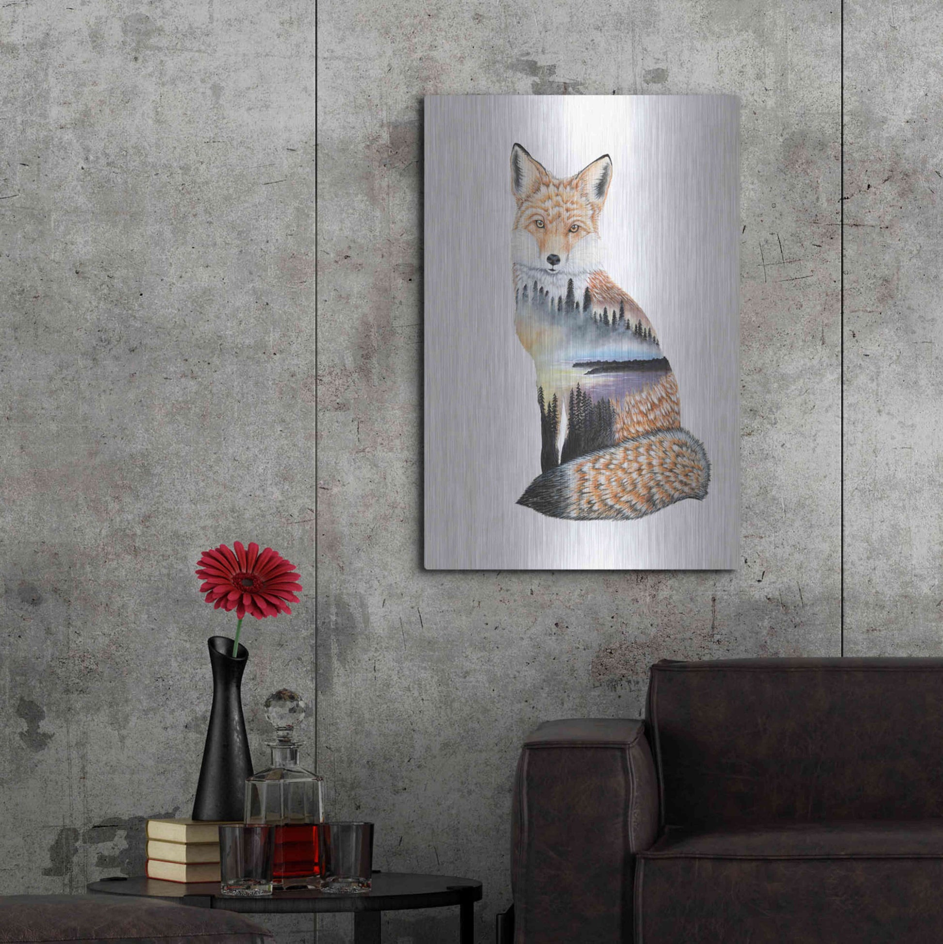 Luxe Metal Art 'Fox Lake landscape' by Michelle Faber, Metal Wall Art,24x36