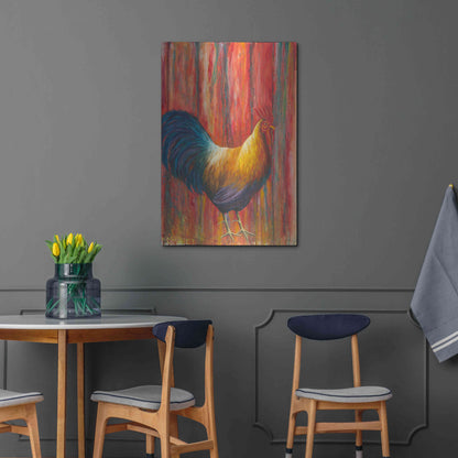 Luxe Metal Art 'Mr. Rooster' by Michelle Faber, Metal Wall Art,24x36